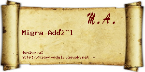 Migra Adél névjegykártya
